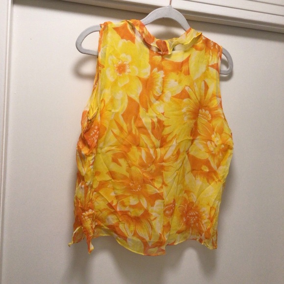 Womens Vintage New York City Design Co Floral Sheer with Lining Blouse - Picture 3 of 5